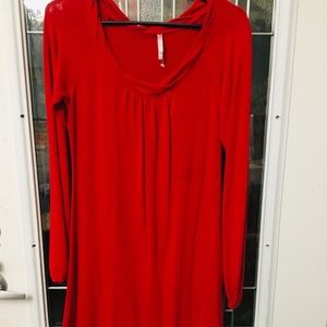 Red cotton dress